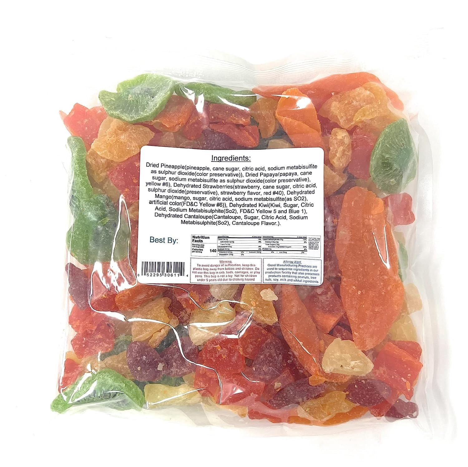 YANKEETRADERS Brand, Tropical Fruit Salad/Dried Fruit ~ 2 lbs.
