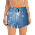 thumbnail image 2 of Daiia Snowflakes1 Pattern Women's 2 in 1 Running Shorts - Lightweight Athletic Workout Gym Yoga Shorts Liner with Phone Pockets-Large, 2 of 7