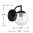 thumbnail image 6 of Trade Winds Lighting 1-Light Wall Sconce In Oil Rubbed Bronze With Brass Accents, 6 of 6