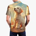 thumbnail image 6 of Salouo Sunshine Golden Cloud Dog for Men's Short Sleeve Polo Shirts,Polo Shirts for Men Performance Short Sleeve Golf Shirt Athletic Casual Collared T-Shirt-3X-Large, 6 of 8