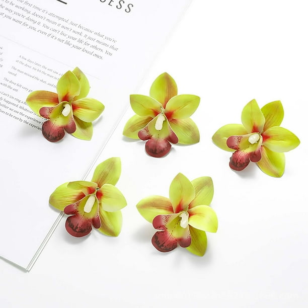 Cabeza de Flor Artificial de Plástico, Decoración de Flores Artificiales Hechas a Mano, Material para Flores Artificiales