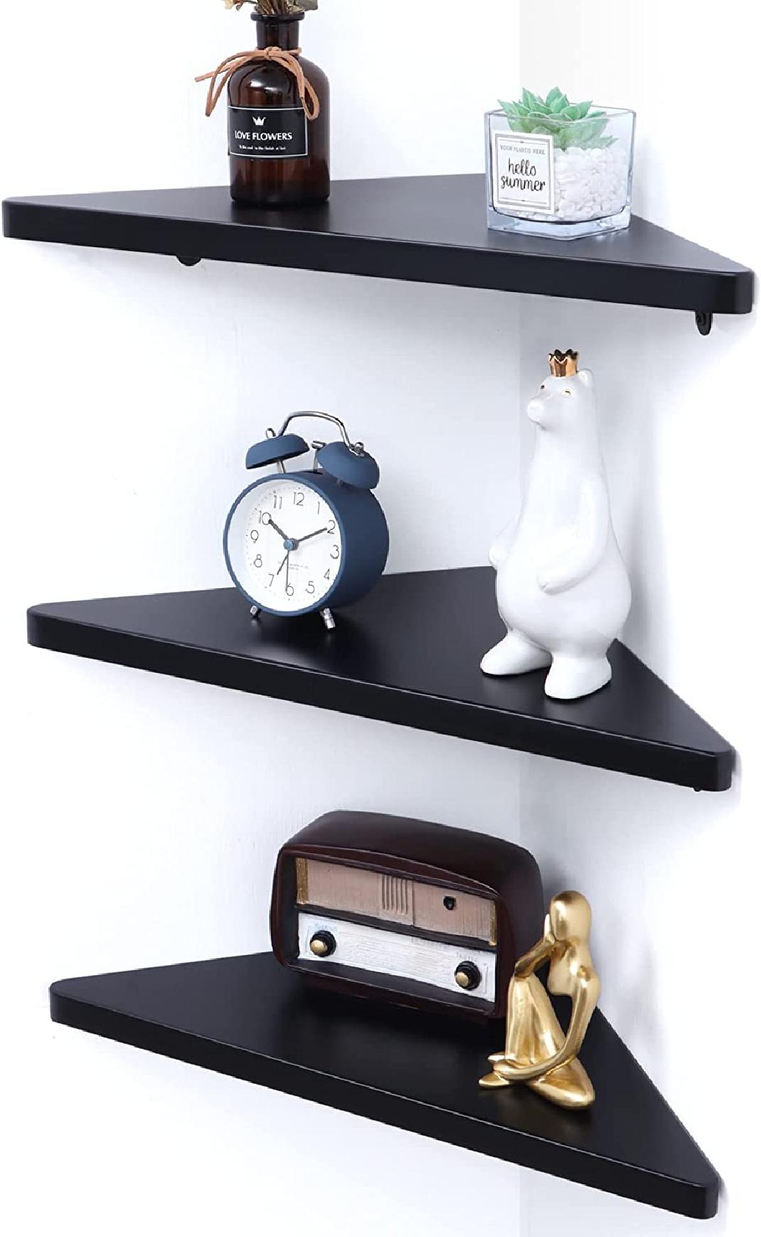 Corner Floating Shelves Corner Wall Shelves Wall Mounted Corner Storage Display Shelving for