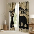 thumbnail image 3 of Manfei Safari Animal Bear Curtains Pack of 2 (42x84 Each),Rustic Farmhouse Cabin Curtains Blackout,Khaki Black Bedroom Curtains For Adults,Ultra Soft Home Decor, 3 of 6