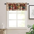 thumbnail image 5 of Boho Tribal Curtain Valance Vintage Square Rustic Colorful Floral Ethnic Textured Pattern Abstract Curtain Valance Bedroom Kitchen Home Decor 54"x18", 5 of 5