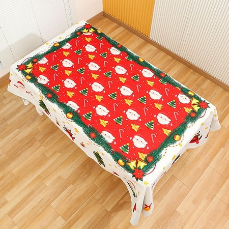 

Mittory Christmas Tablecloth Rectangular Holiday Party Tablecloth Cover 140*180CM