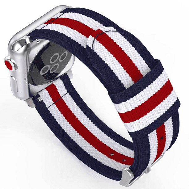 Red white and 2025 blue apple watch band