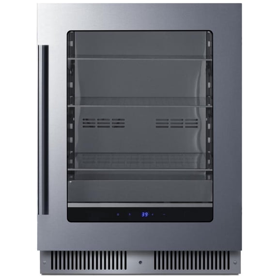 Summit Sdhg2443 24" Wide 80 Can Capacity Beverage Cooler - Glass