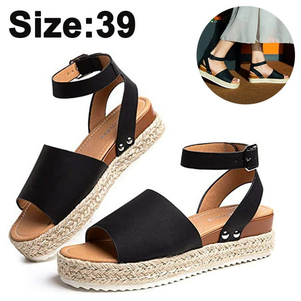 Women Pu T-shaped Wedge Sandals Ladies Summer Beach Slippers Flat Shoes