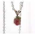 thumbnail image 5 of Natural 8x6mm Watermelon Tourmaline Cabochon Sterling Silver Necklace NT297, 5 of 9