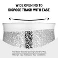 thumbnail image 2 of Zahari Home Sinatra Waste Basket Decorative Beautiful Designs Bathroom Bedroom Living Room Decor, White, 2 of 12