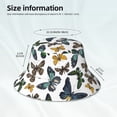 thumbnail image 2 of Kll Watercolor Butterflies Bucket Hat for Women Men Packable Travel Beach Sun Hat Outdoor Rave Accessories Reflective Fisherman Cap, 2 of 6