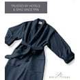 thumbnail image 2 of Boca Terry Mens Plush Robe, Big &amp; Tall Bathrobe for Men, Warm Luxury Microfiber Robe - Large, Navy, 2 of 7