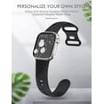 thumbnail image 3 of Compatible con correas de Apple Watch de 38/40/41 mm, correa deportiva con patrón de diente de león grabado de repuesto para iWatch Series 8/7/SE/6/5/4/3/2/1, negro y blanco, 3 of 4