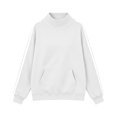 thumbnail image 5 of SEROYE Women's Colorblock Sweatshirt Mock Neck Long Sleeve Loose Top with Pockets Casual Sporty Fall Winter Pullover (M, White), 5 of 9