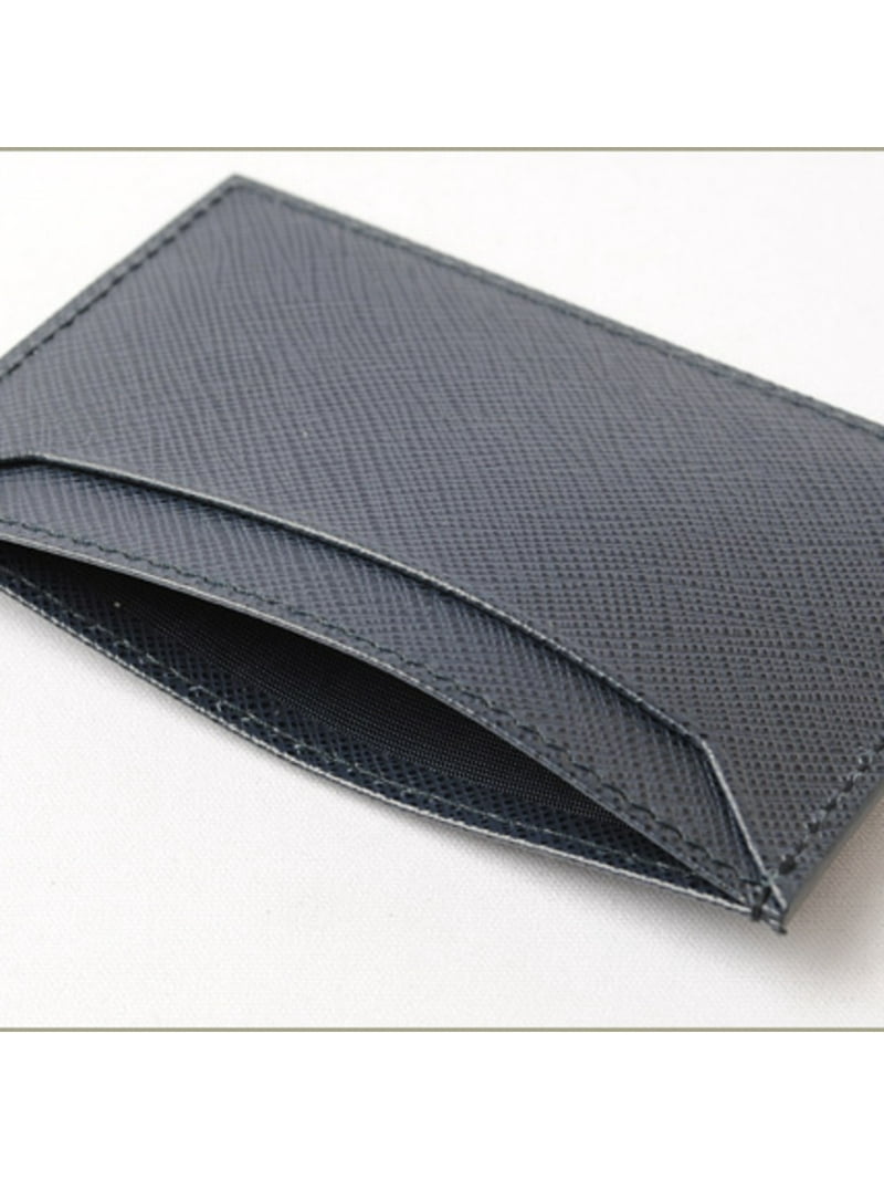 Authenticated Used Prada card case folded wallet PRADA 1MC004 SAFFIANO GRECHE embossed leather BALTICO ROSSO navy red