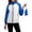 Jackets for Women Blue, variant on Jackets for Women Two-Tone Long-Sleeve Hooded with Zipper, Splash-Resistant, Windproof, Casual Outdoor (with Storage Pouch) Gray M