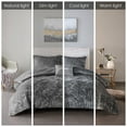 thumbnail image 6 of Home Essence Apartment Alyssa Gray Velvet 3 Piece Duvet Cover Set, Twin/Twin-XL, 6 of 16