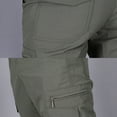 thumbnail image 2 of Qarigey Pantalones Cargo de secado rápido para hombre, impermeables, de fondo largo, de gran tamaño, transpirables, para senderismo, Prendas para la parte inferior del cuerpo Gris 4XL, 2 of 6