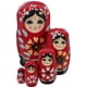 thumbnail image 5 of 1 juego de 5 muñecas rusas anidadas elegantes Matryoshka de madera apilables para niños, 5 of 7