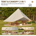 thumbnail image 4 of Yoleny Camping Bell Canvas Tent, All Season Waterproof Camping Tent , 4 m/13.1ft Canvas Tent for Camping with Stove Jack for 6-8 Person, 4 of 8