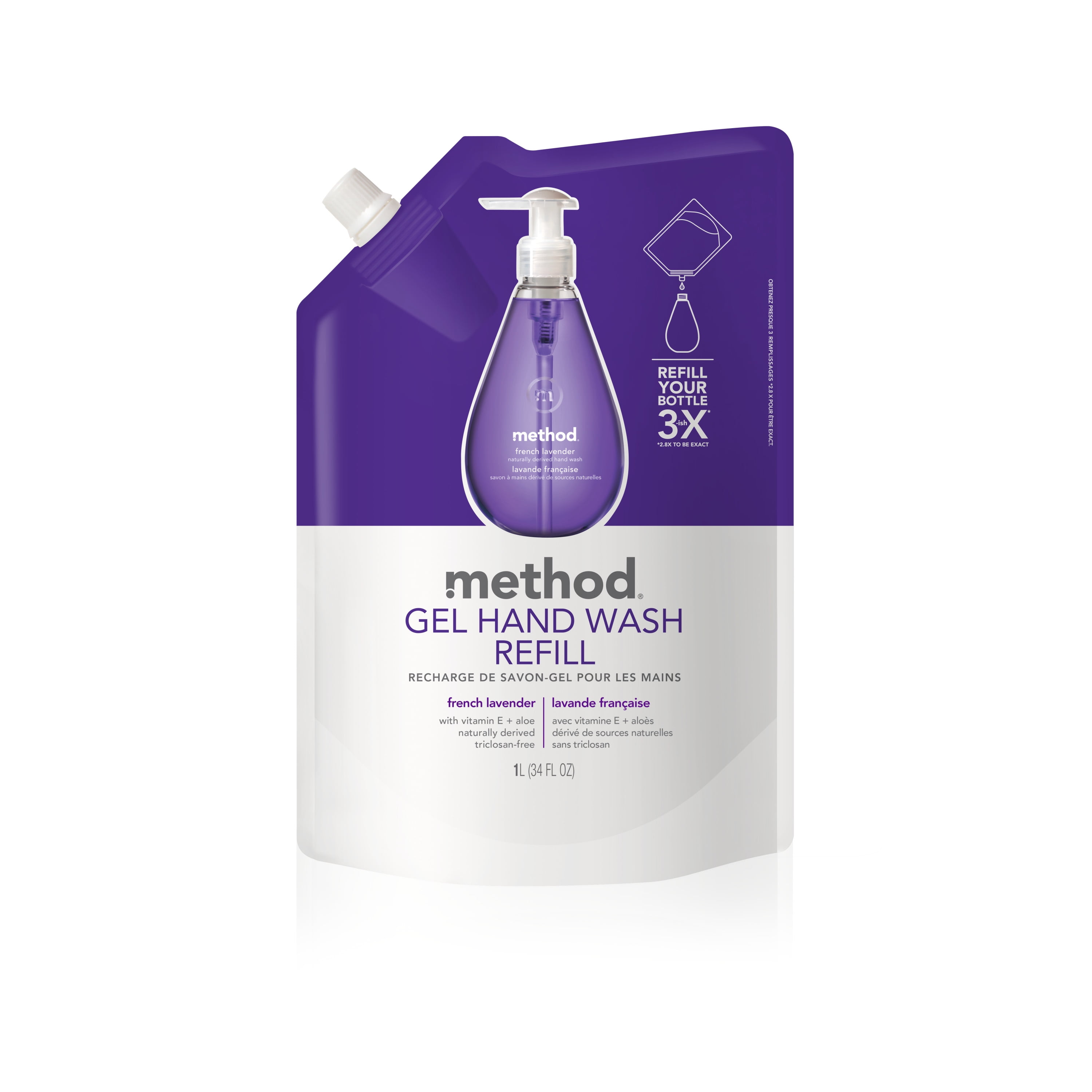 Method Gel Hand Soap Refill, French Lavender, 34 Ounce