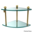 thumbnail image 3 of Two Tier Corner Glass Shelf - Polished Chrome, 3 of 5