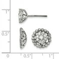thumbnail image 2 of 14K White Gold Large Flower & Jacket Diamond Post Earrings, 2 of 5