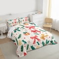 thumbnail image 3 of Homewish Kawaii Bow Full Size Comforter Sets 3-Piece for Teens Boys Girls,Merry Christmas Bedding Comforter Set,Xmas Festival Lightweight Bedding Sets,Super Cozy Room Decor,Reversible, 3 of 8