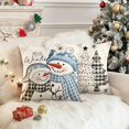 thumbnail image 4 of Christmas Throw Pillow Covers 18 x 18 Inch Set of 4, Winter Snowman Pillowcases Snowflake Xmas Tree Winter Holiday Cushion Case Decoration for Sofa Couch, 4 of 6