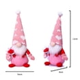 thumbnail image 3 of 12.5" Valentine's Day Mr and Mrs Gnomes Decorations Swedish Gnomes Plush Collectible Figurine for Decor Holiay Party Gifts - 2Pcs, 3 of 9