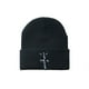 thumbnail image 1 of Sonducket Gorro con letras decorativas de algodón, gorro cálido, cómodo, transpirable, para otoño e invierno, decoración informal, gorros Sombreros Signo blanco negro Sonducket AP013403-02, 1 of 6