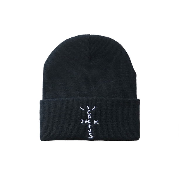 Sonducket Gorro con letras decorativas de algodón, gorro cálido, cómodo, transpirable, para otoño e invierno, decoración informal, gorros Sombreros Signo blanco negro Sonducket AP013403-02
