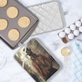 thumbnail image 5 of Two Pieces Of Square Heat Insulation Pad Oven Mitts 7x9.8 Inch Oven Microwave Kitchen Cooking Baking Steampunk Man, 5 of 7