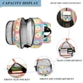 thumbnail image 3 of FORMRS Unisex School Backpack 17" Student Travel Bag with Laptop Compartment, Pink Checkered Daisy, 3 of 7