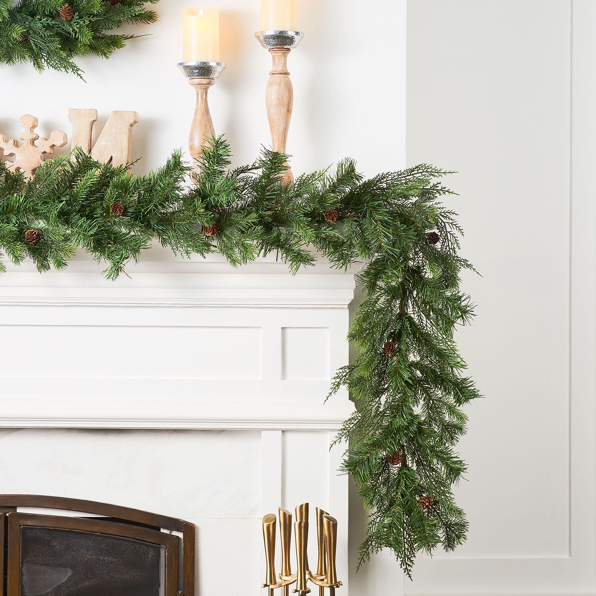 Holiday Time 9-Foot Artificial Sonoma Cypress Evergreen Christmas Garland - image 2 of 6