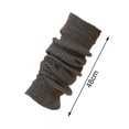 thumbnail image 6 of Eoperou 1 Pair Leg Warmer Harajuku Style Japanese Vintage Crochet High Stretchy Cold Resistant Breathable Over The Knee Cable Knit Boot Socks for Travel, 6 of 8