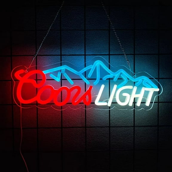 Queen Sense 16"x6" Coor Light Mountain LED Neon Sign for Wall Decor Dimmable USB Powered LED Light W116CLMV4-5VLED