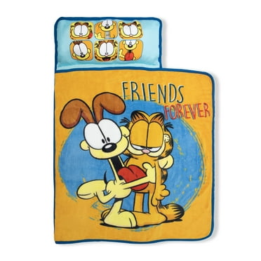 NoJo Garfield Toddler Nap Mat, All-In-One Blanket, Pillow, Pad, Toddler Boy or Girl