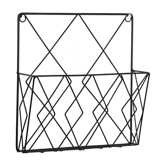 LAMIRO Wall Hanging Magazine Holder Rack Mail Letter File Metal Organizer for Case for