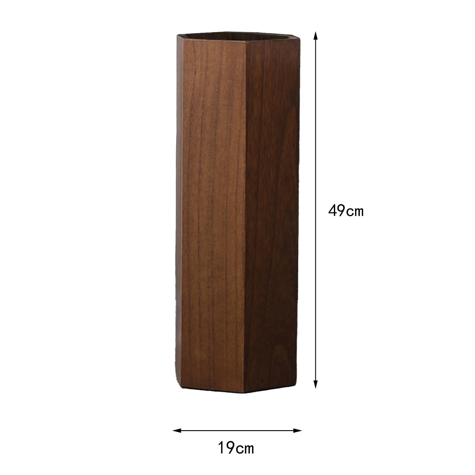 figatia Wooden Umbrella Holder Umbrella Rack Multifunction Fashion Sturdy Household Umbrella Storage Bucket for Indoor Office Hallway A