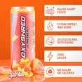 thumbnail image 5 of EHPlabs OxyShred Ultra Energy Drink - Performance Carbonated Energy Drink with Zero Sugar, Carbs & Calories, 100% Natural, Peach Candy Rings (12-Pack), 5 of 15