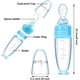 thumbnail image 2 of 2 piezas de biberón de silicona para bebés, cuchara, alimentador de alimentos para bebés con base de pie para bebés de 0 a 24 meses, dispensación y alimentación azul Jormftte WMZY-208-1, 2 of 7