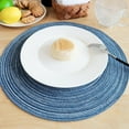 Modern Weave, 14 Inch Round Braided Placemats Set of 4 Washable