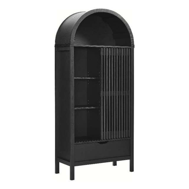 Pemberly Row Armoire d'Exposition de Rangement Moderne / Contemporaine en Noir