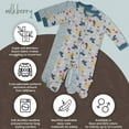 thumbnail image 6 of Milkberry Bamboo Pajamas Coverall for Baby Boys Footed Sleep Bodysuit for Infants Size 0-3 Months Dino Jam, 6 of 7