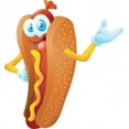 thumbnail image 2 of Hot Dog Cartoon Wall Mural Decal by Wallmonkeys Vinyl Peel and Stick Graphic (24 in H x 22 in W), 2 of 4