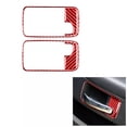 thumbnail image 1 of Real Bright Soft Car Interior Carbon Fiber Sticker Decoration4Pcs Red Carbon Fiber Interior Door Handle Cover For Dodge ChallengerAuto Car Protection Interior Accessories, 1 of 8