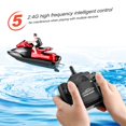 thumbnail image 5 of LEEYNEER High-Speed Remote Control Boat - 2.4G Wireless RC Racing Yacht with 30km/h Speed  80m Range  Rechargeable Battery  Self-Righting Design - for Pools & Lakes (Blue/Red), 5 of 5