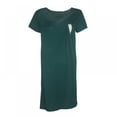 thumbnail image 4 of Baywell Back Button down Delivery Hospital Gown for Women Casual Sleep Nightshirt Nursing Dress Maternity Sleepdress, Green, M, 4 of 5