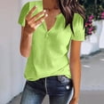 thumbnail image 2 of YM Blouses for Women Casual Summer Solid Color Short-Sleeve T-Shirts Tops Round Neck Comfy Baggy Pullover Loose Fit Women Summer Clothing, 2 of 5